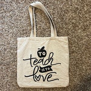 Teacher Canvas Tote Bag